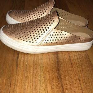 Rose Gold slip ons